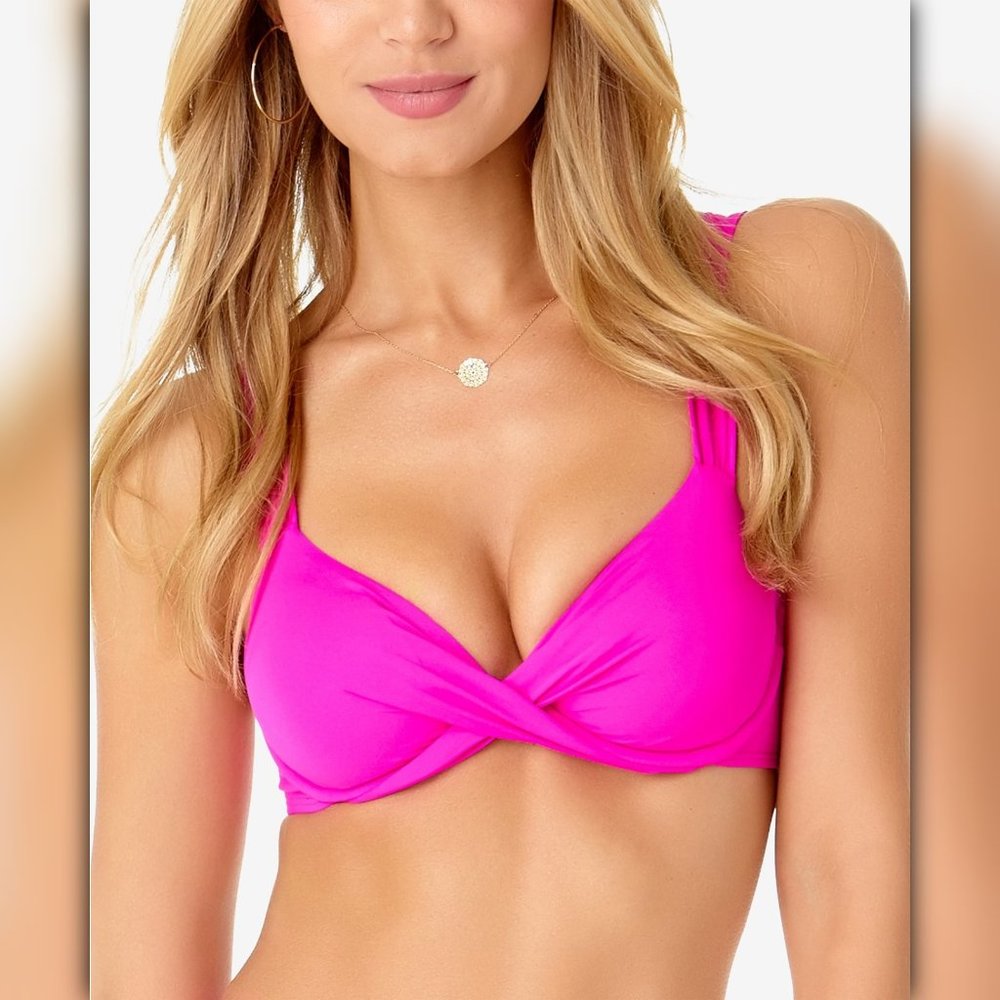 Live In Color Underwire Bra-Sized Twist Bikini Top